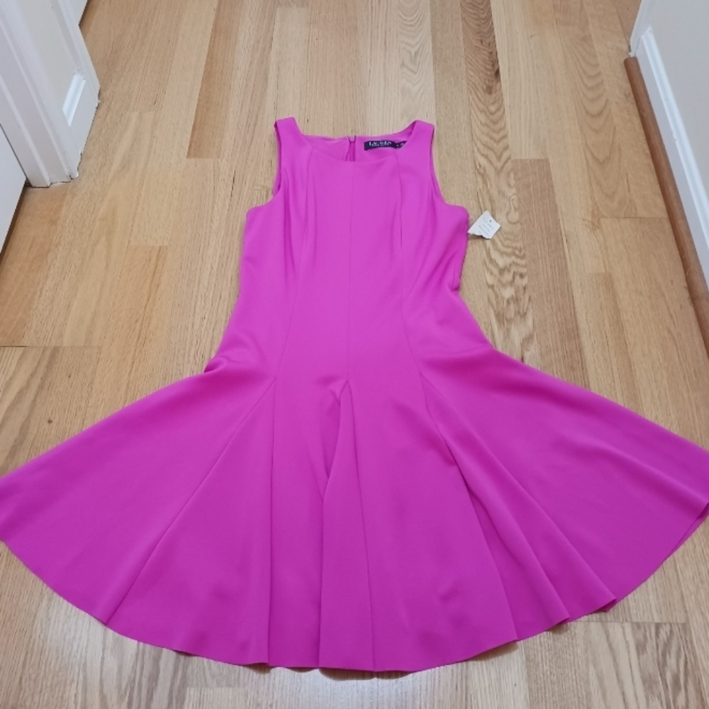 EUC Lauren Ralph Lauren Pink Midi Dress